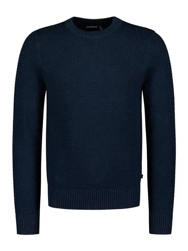 Men's Oliver Structure Knit Top Navy - J.LINDEBERG - BALAAN 2