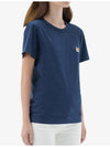 Fox Head Patch Classic Short Sleeve T-Shirt Navy Melange - MAISON KITSUNE - BALAAN 4