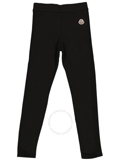 Moncler Girls Black Cotton Jersey Logo Patch Leggings, Size 8Y - MONCLER - BALAAN 2