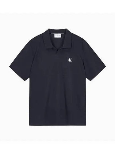 Jeans Logo Relaxed Fit Pique Short Sleeve Polo Shirt Night Sky - CALVIN KLEIN - BALAAN 2