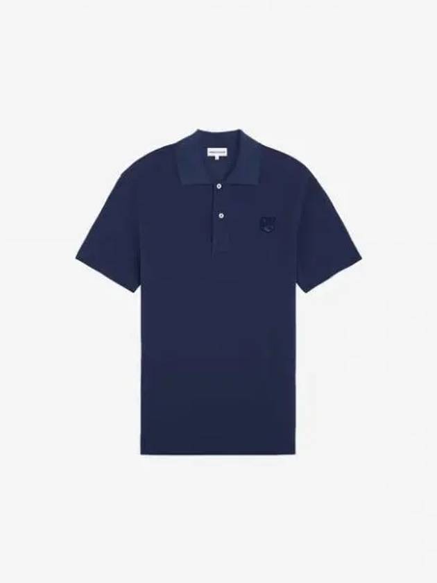 Bold Fox Head Patch Comfort Polo Shirt Ink Blue - MAISON KITSUNE - BALAAN 2