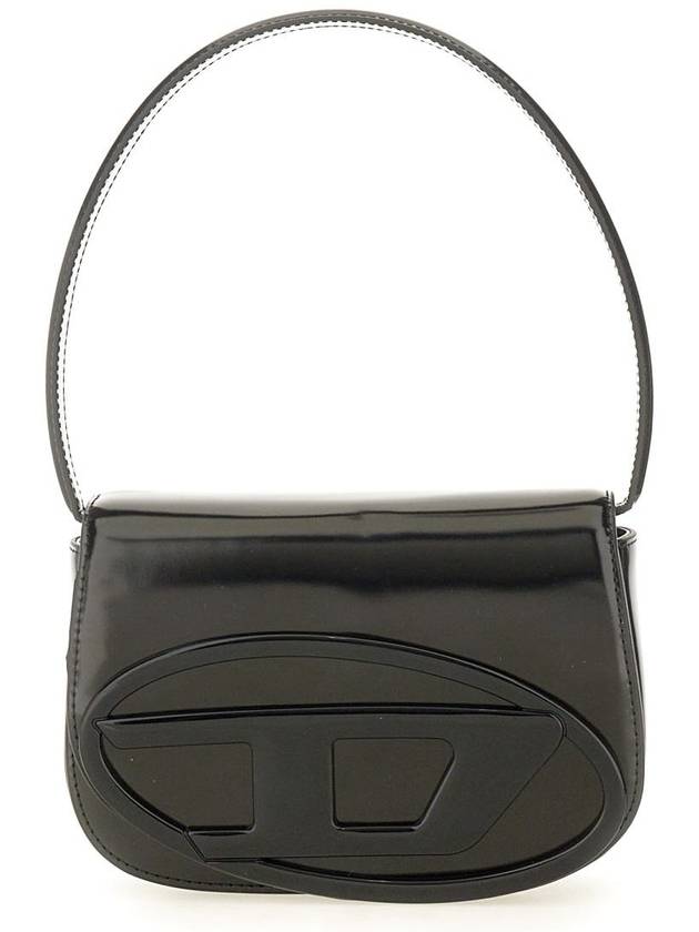 1DR Mirrored Leather Shoulder Bag Black - DIESEL - BALAAN 2