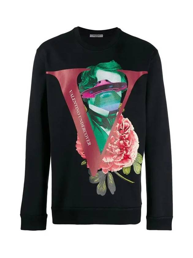 V Print Sweatshirt Black - VALENTINO - BALAAN 3