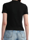 Jacquemus Le T Shirt Gross Grain Crop Short Sleeve Tee Black Women s - JACQUEMUS - BALAAN 7