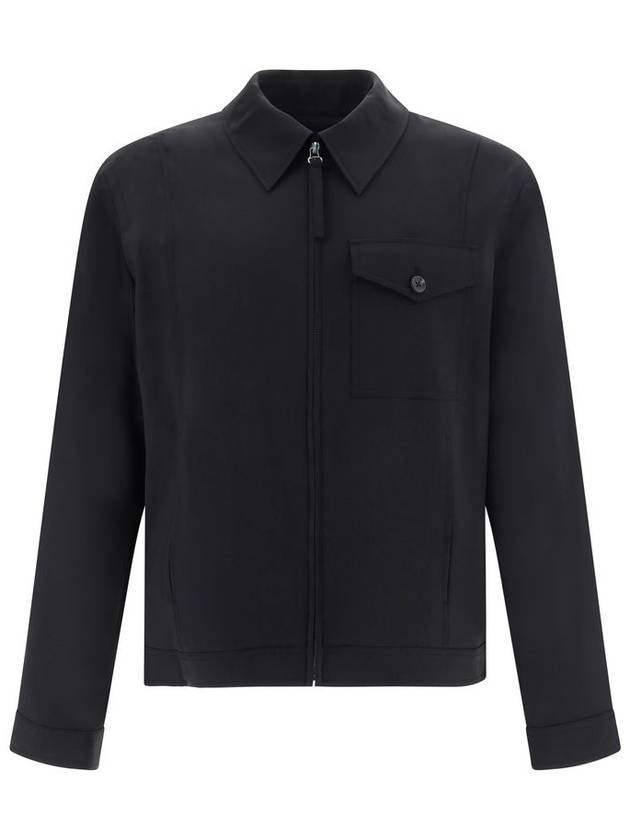 Stretch Wool Tailored Zip-Up Jacket Black - HELMUT LANG - BALAAN 2