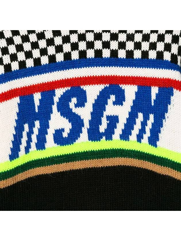 11th Anniversary Color Block Logo Check Knit Black 021375 200 - MSGM - BALAAN 4