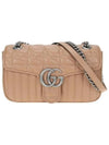 GG Marmont small shoulder bag beige - GUCCI - BALAAN.