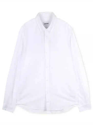 Men s Mini Tiger Logo Embroidered White Shirt 5CH400 1LD 01 1157031 - KENZO - BALAAN 1