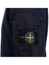 Brushed Organic Cotton Fleece Sweatshirt Navy - STONE ISLAND - BALAAN 6