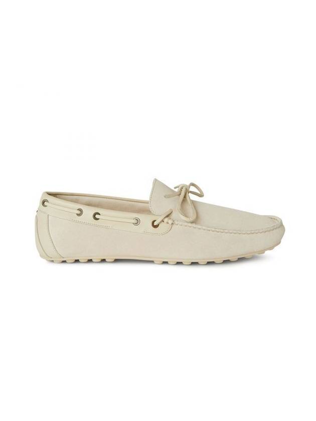 Dot Sole Work Moccasin Driving Shoes Ecru - LORO PIANA - BALAAN 1