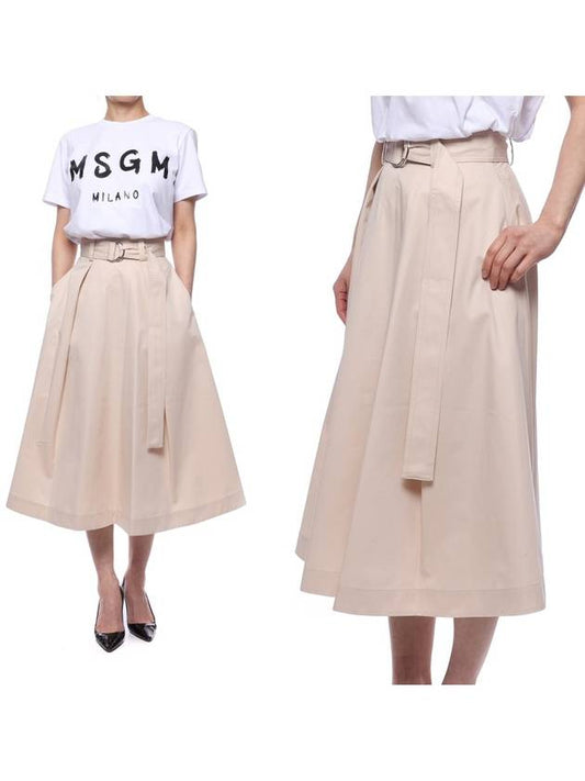 Women's ALine Belt Skirt 3041MDD01_217109_21_21S - MSGM - BALAAN 1