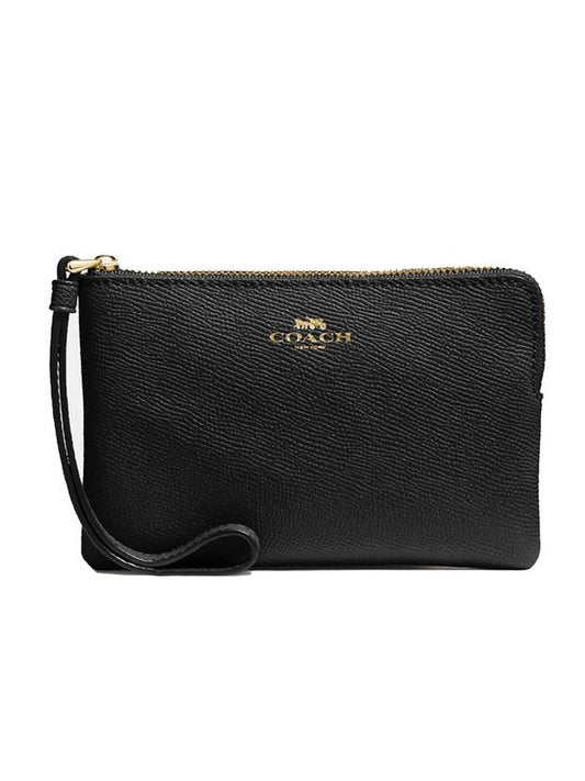 Corner Zipper Pouch Bag Black - COACH - BALAAN 1