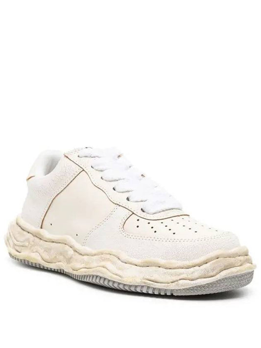 24SS WAYNE OG sole leather low top sneakers A12FW715 WHITE - MIHARA YASUHIRO - BALAAN 2