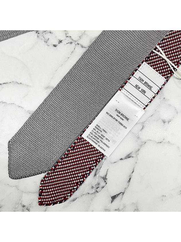 Double Face Silk Tie Grey - THOM BROWNE - BALAAN 11