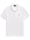 Men's Short Sleeve Cotton Polo Shirt White - POLO RALPH LAUREN - BALAAN 1