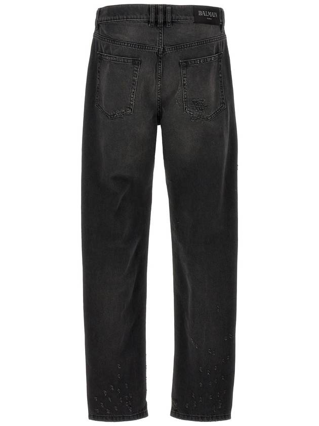 Balmain Black Cotton Jeans - BALMAIN - BALAAN 2