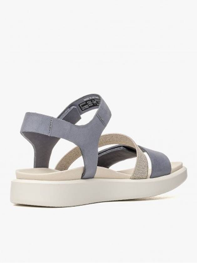 Flowt Strap Flat Nubuck Sandals Blue - ECCO - BALAAN 3