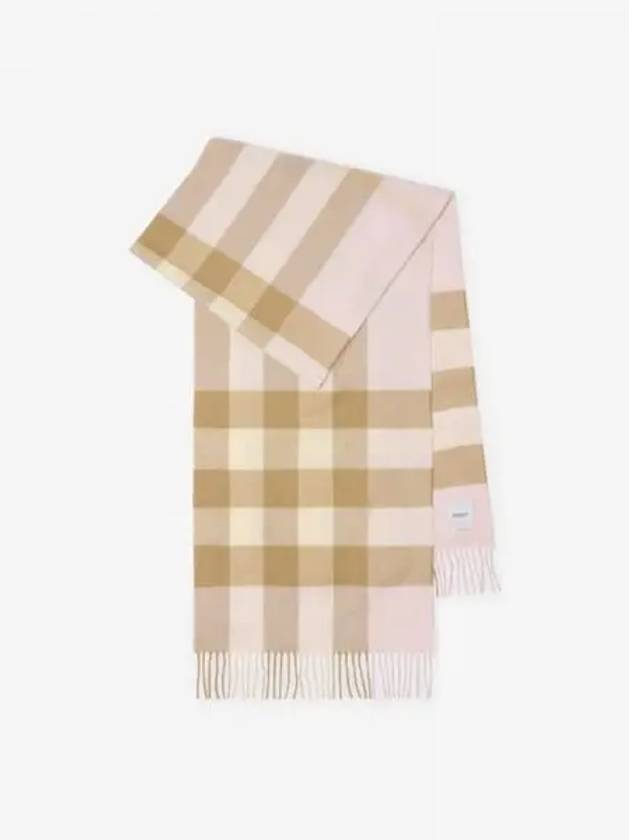 Check Cashmere Muffler Pink - BURBERRY - BALAAN 2