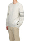 Classic Loopback Terry Tonal 4-Bar Relaxed Fit Crewneck Sweatshirt Pale Grey - THOM BROWNE - BALAAN 5