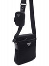 triangle logo re-nylon cross bag black - PRADA - BALAAN 4