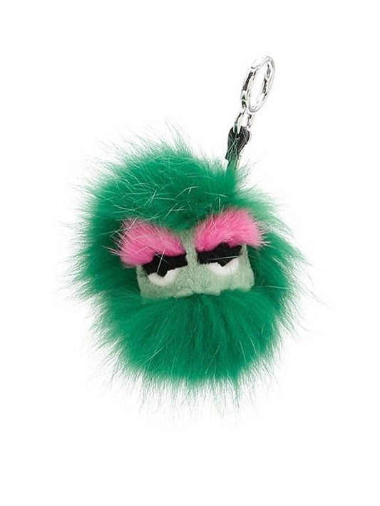 Monster Pom Pom Fur Charm Green - FENDI - BALAAN.