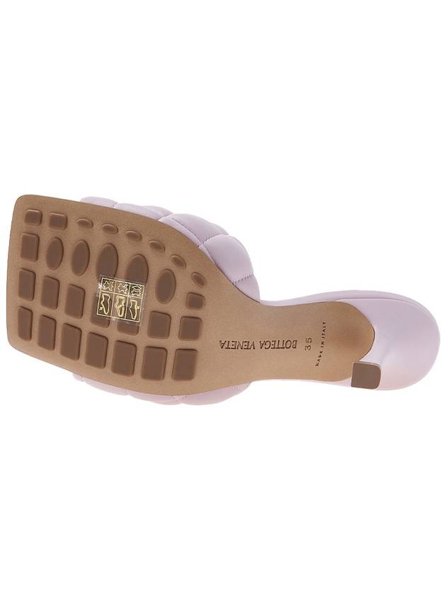 Women's Padded Mule Sandals Heel Light Pink - BOTTEGA VENETA - BALAAN 6