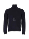 Horsebit Intarsia Wool Turtleneck Navy - GUCCI - BALAAN 2