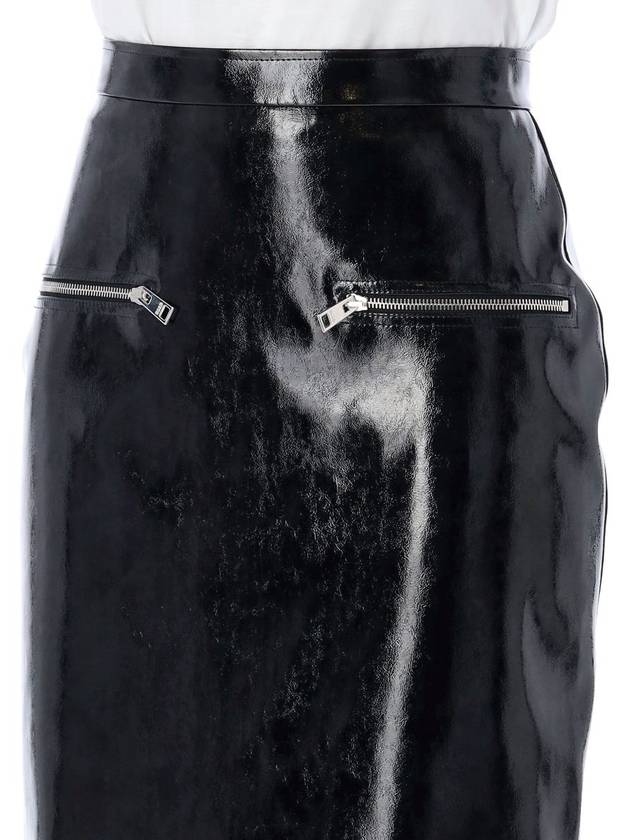 Msgm Patent Leather Midi Skirt - MSGM - BALAAN 3