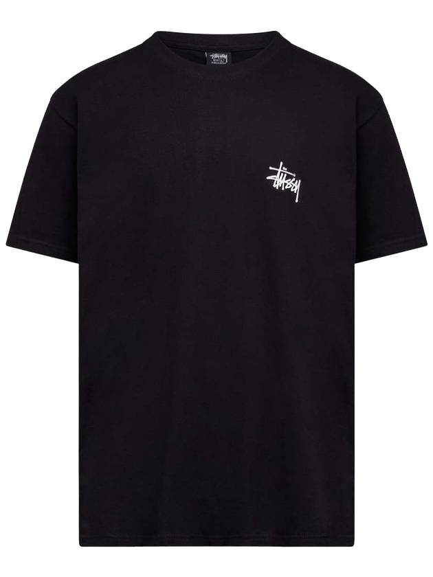 Logo Basic Short Sleeve T-Shirt Black - STUSSY - BALAAN 1