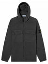 Wappen Old Effect Hooded Jacket Charcoal - STONE ISLAND - BALAAN 2