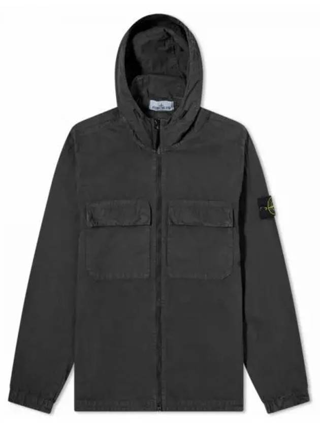 Wappen Old Effect Hooded Jacket Charcoal - STONE ISLAND - BALAAN 2