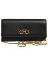 Gancini Chain Long Wallet Black - SALVATORE FERRAGAMO - BALAAN 2