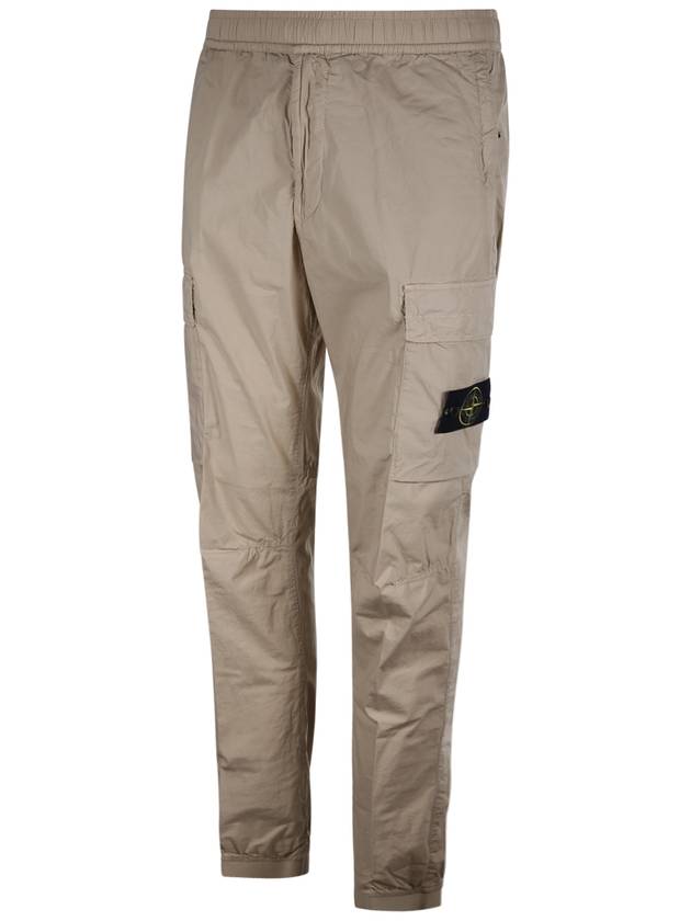 Stretch Cotton Tela Paracadute Cargo Straight Pants Sand - STONE ISLAND - BALAAN 3