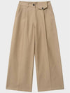 Heavy Chino One Chin Wide Pants Beige - NOIRER FOR WOMEN - BALAAN 4