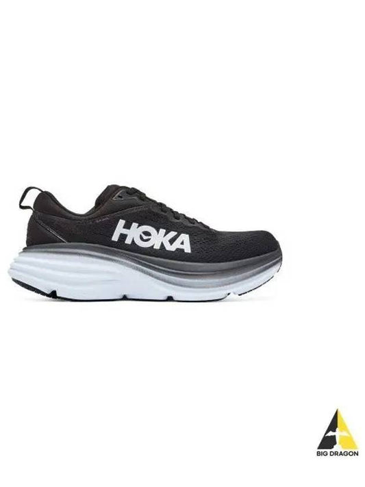 Women's Bondi 8 Wide Low Top Sneakers Black - HOKA ONE ONE - BALAAN 2