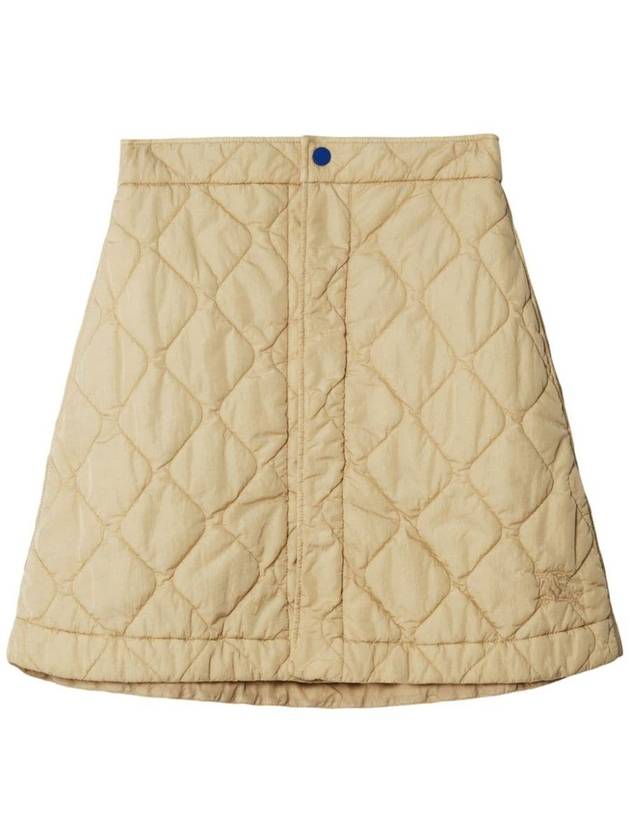 Quilted Nylon A-Line Skirt Beige - BURBERRY - BALAAN 2