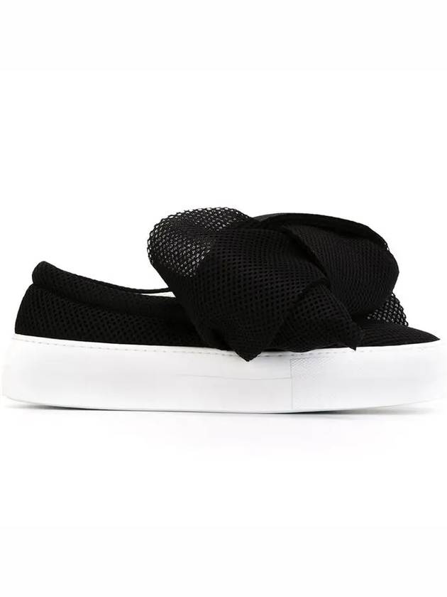 16SS mesh black bow slipon sneakers 10078BO BLACK - JOSHUA SANDERS - BALAAN 1