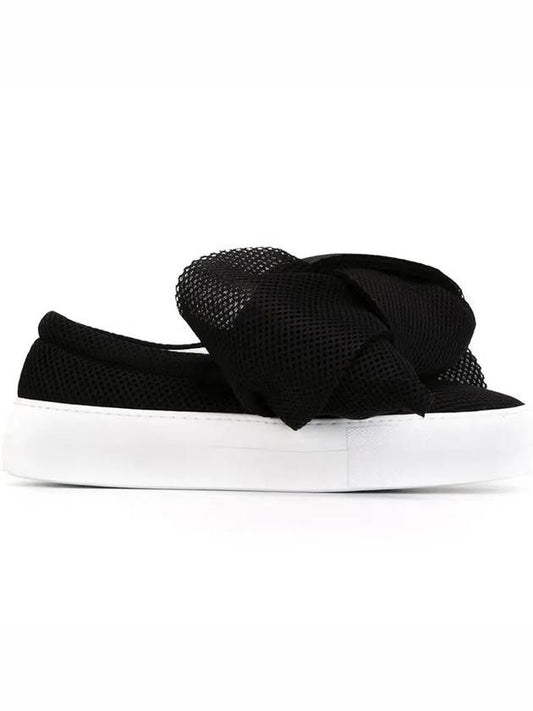 16SS mesh black bow slipon sneakers 10078BO BLACK - JOSHUA SANDERS - BALAAN 1