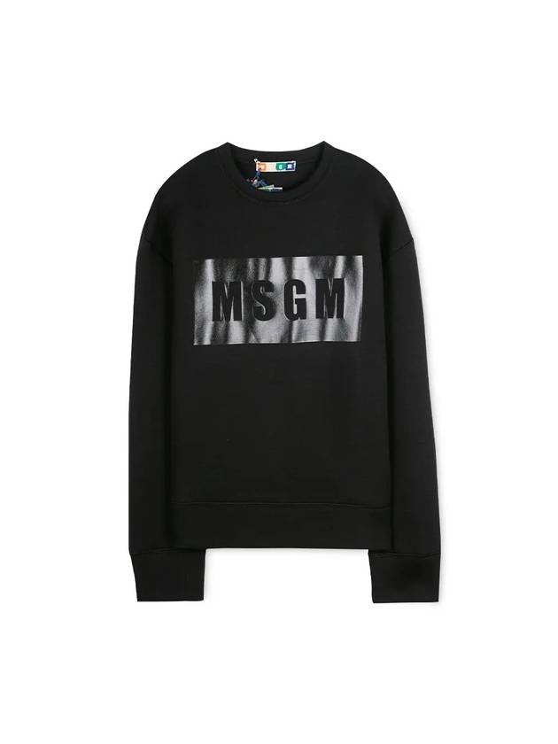 Box Logo Sweatshirt Black - MSGM - BALAAN 1