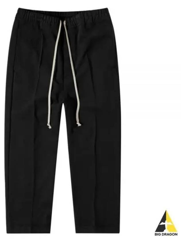 Rick Owens Drawstring Crop Pants Black RU02B2395CF - RICK OWENS - BALAAN 1