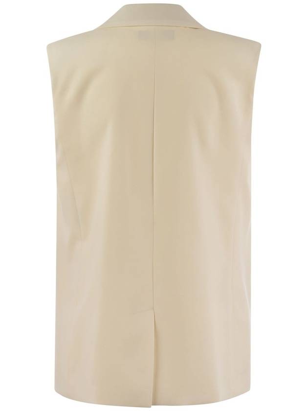 Donna Wool Blazer Vest Ivory - WEEKEND MAX MARA - BALAAN 3