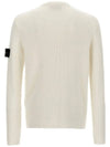 Wappen Patch Crew Neck Knit Top White - STONE ISLAND - BALAAN 2