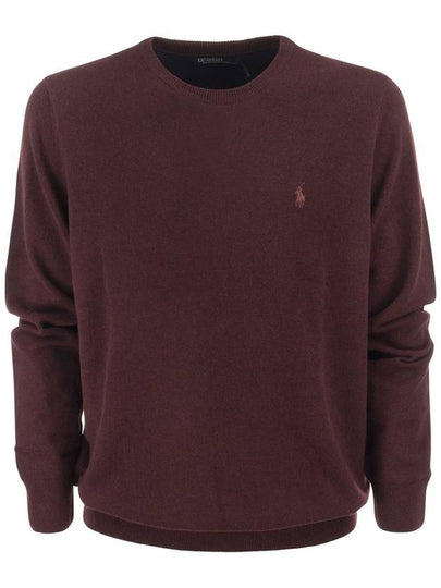 crew neck wool knit top burgundy - POLO RALPH LAUREN - BALAAN 2