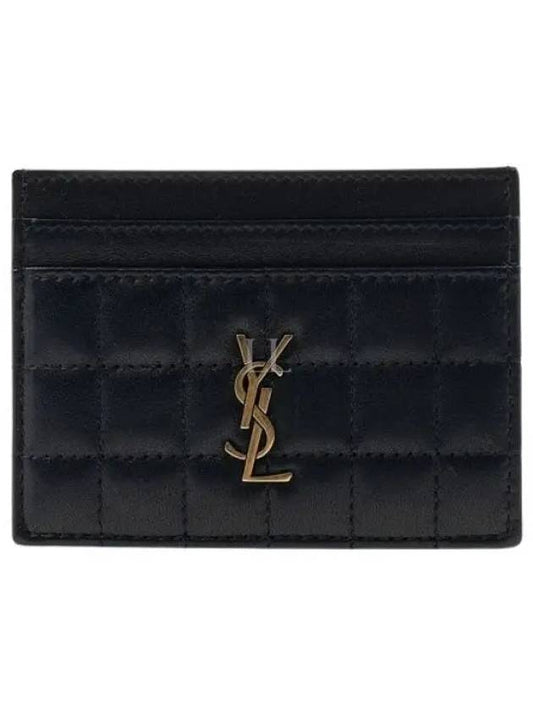 Cassandre Quilting Leather Card Wallet Black - SAINT LAURENT - BALAAN 2