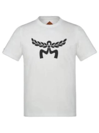 Organic Cotton Laurel Logo Print T Shirt - MCM - BALAAN 1