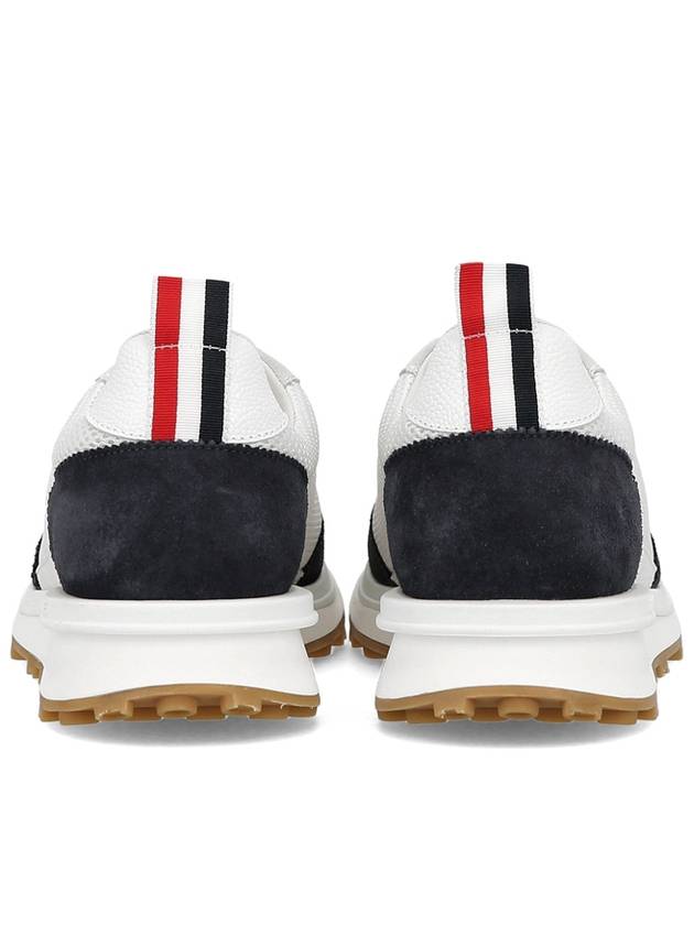 Fine Kid Suede Tech Runner Sneaker Navy - THOM BROWNE - BALAAN 6