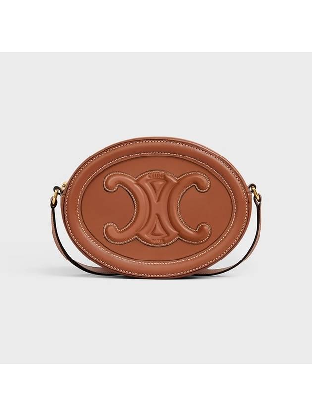 Oval Purse Smooth Calfskin Cross Bag Brown - CELINE - BALAAN 2