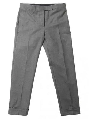 Low rise super 120 count twill wool skinny pants cotton chinos - THOM BROWNE - BALAAN 1