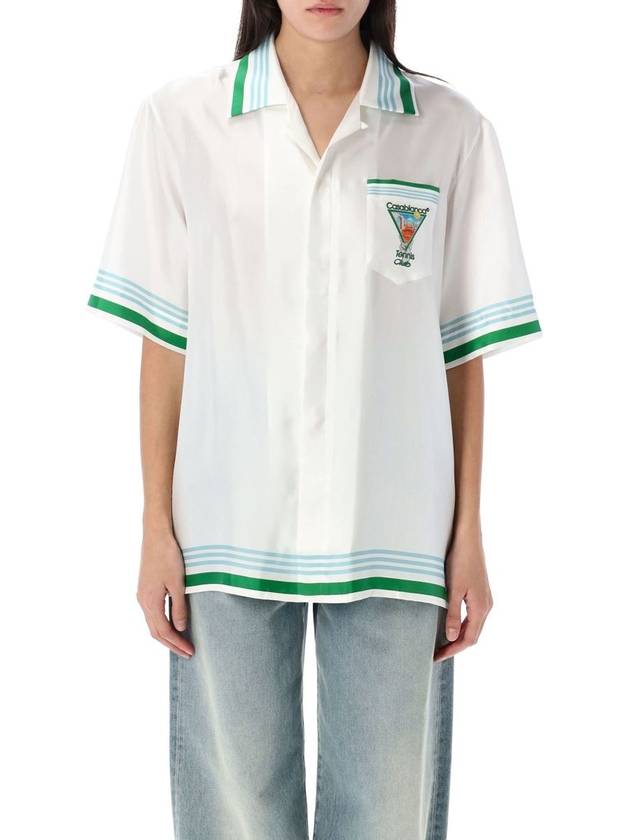 Casablanca Metaphysical Tennis Icon Silk Shirt - CASABLANCA - BALAAN 1