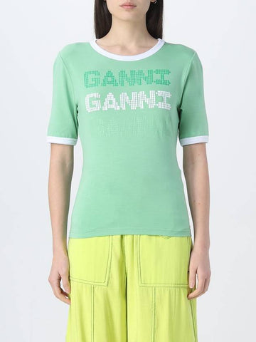 T-shirt Ganni in TENCEL&trade; Lyocell - GANNI - BALAAN 1